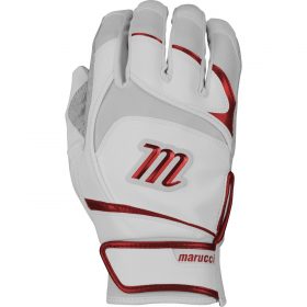 Marucci 2018 Signature Pittards Men's Batting Gloves | White/red