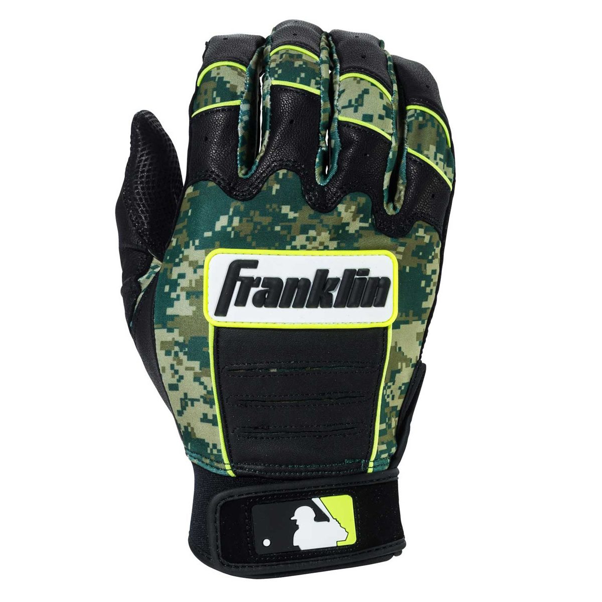 Franklin Cfx Pro Digi Camo Men's Batting Gloves | Size Small Black/optic Yellow/green