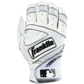 Franklin Powerstrap Adult Batting Gloves | Size XX-Large | Pearl/White