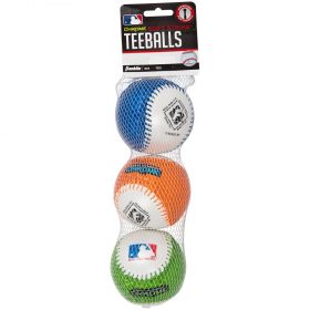 Franklin Mlb Soft Strike Chrome Tee Ball - 3 Pack