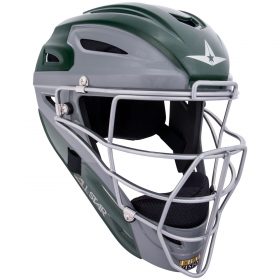 All-Star Mvp2500Gtt Two-Tone Adult Baseball Catcher's Helmet | Dark Green/Graphite