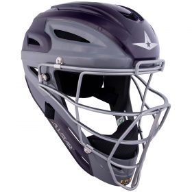 All-Star Mvp2500Gtt Two-Tone Adult Baseball Catcher's Helmet | Purple/Graphite