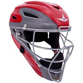 All-Star Mvp2500Gtt Two-Tone Adult Baseball Catcher's Helmet | Scarlet/Graphite