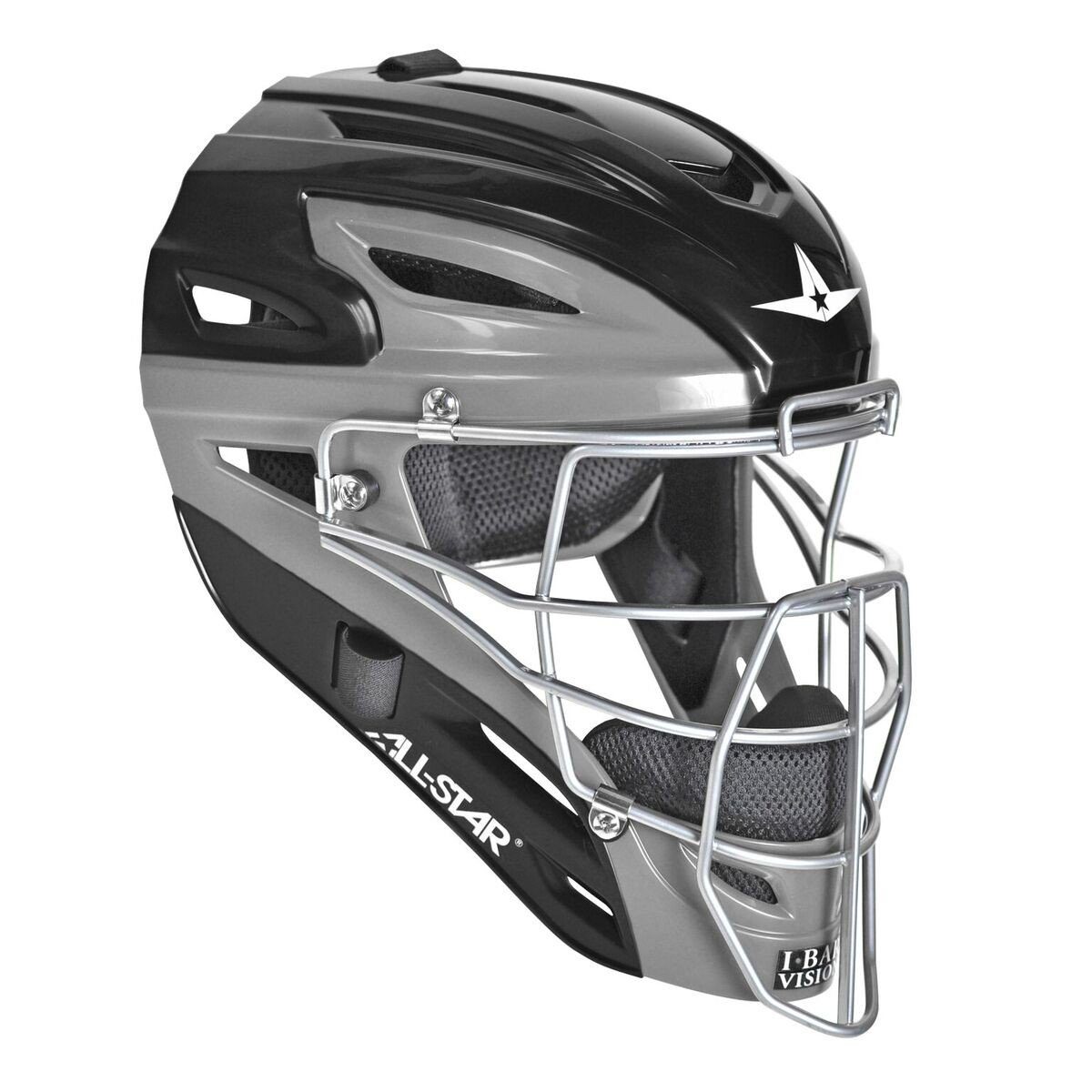 All-Star Mvp2510Tt Two-Tone Youth Baseball Catcher's Helmet | Black/Graphite