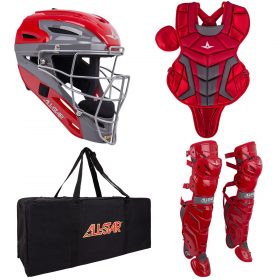All-Star System 7 Axis Youth Baseball Catcher's Kit | Scarlet