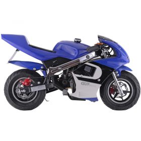 Go-Bowen 40cc 4-Stroke Gas Pocket Bike - Mini Motorcycle - Blue