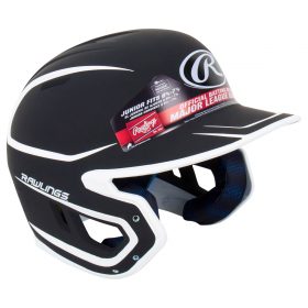 Rawlings Mach Matte Junior Two-Tone Batting Helmet | Black/White