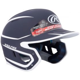Rawlings Mach Matte Senior Two-Tone Batting Helmet | Navy/White