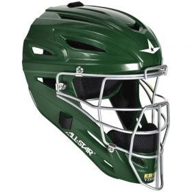 Kid's All-Star Mvp2510 Pro Youth Catcher's Helmet | Dark Green
