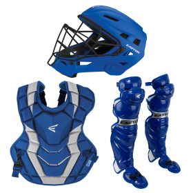 Easton Elite X Adult Baseball Catcher's Set | Royal Blue/Silver