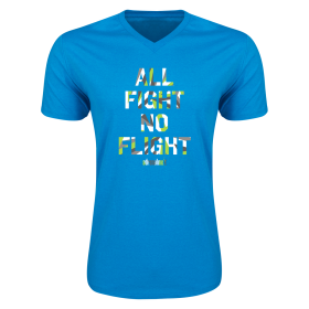 Adrenaline All Fight No Flight V-Neck T-Shirt-heather turquoise-2xl