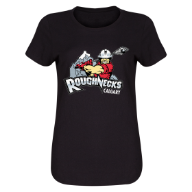 Calgary Roughnecks Women's 4.3 oz. T-Shirt-black-l
