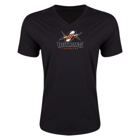 Denver Outlaws Logo V-Neck T-Shirt-black-2xl