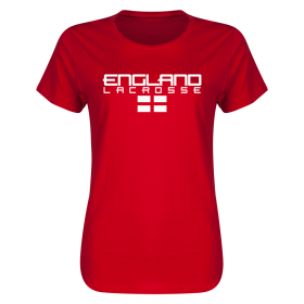 England Lacrosse Women's T-Shirt World Games-red-l