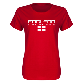 England Lacrosse Women's T-Shirt World Games-red-xl