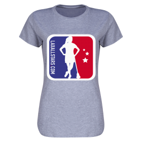 Lacrosse All Stars Women's Logo T-Shirt-grey-xl