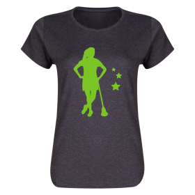 Lacrosse All Stars Women's T-Shirt-dk grey-l