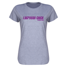 Lacrosse Chick Women's T-Shirt-grey-l