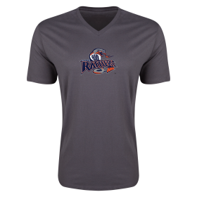 Rochester Rattlers Logo V-Neck T-Shirt-dk grey-xl