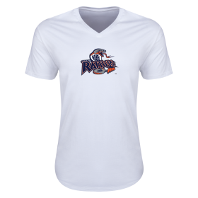 Rochester Rattlers Logo V-Neck T-Shirt-white-2xl