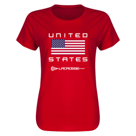 USA Lacrosse Women's T-Shirt World Games-red-2xl