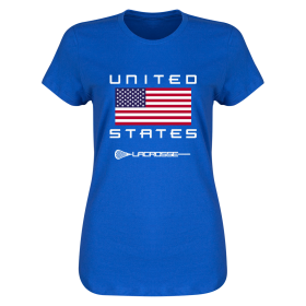 USA Lacrosse Women's T-Shirt World Games-royal-l