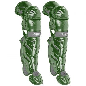 All-Star System 7 Axis Intermediate Baseball Catcher's Leg Guards | Dark Green