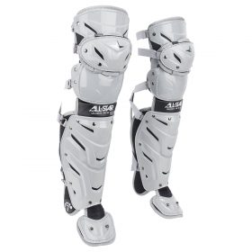 All-Star System 7 Axis Intermediate Baseball Catcher's Leg Guards | Silver