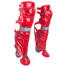 All-Star System 7 Axis Youth Baseball Catcher's Leg Guards | Scarlet