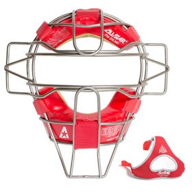 All-Star Traditional Titanium Catcher's Mask W/leather Pads | Scarlet
