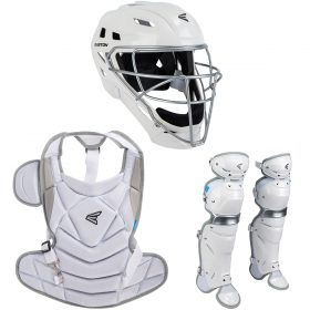 Easton Jen Schro The Fundamental Fastpitch Softball Catcher's Kit | Size Large | White/Silver