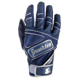 Franklin Powerstrap Chrome Men's Batting Gloves | Size Large | Navy