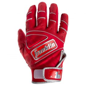 Franklin Powerstrap Chrome Men's Batting Gloves | Size Large | Red