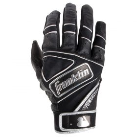 Franklin Powerstrap Chrome Men's Batting Gloves | Size X-Large | Black