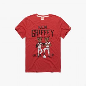 Ken Griffey Father And Son Reds