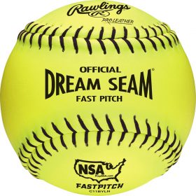 Rawlings Nsa Dream Seam 11" Softball - 1 Dozen | 11In. | Optic Yellow