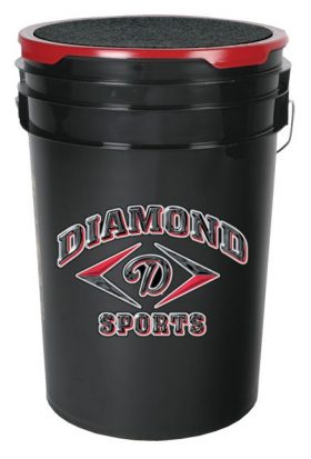 Diamond Black Bucket W/ 30 Dol-A Baseballs | 9 In.