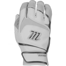 Marucci 2018 Signature Pittards Men's Batting Gloves | Size Medium | White/Silver