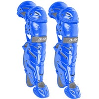 All-Star All Star System 7 Axis Youth Baseball Catcher's Leg Guards in Blue
