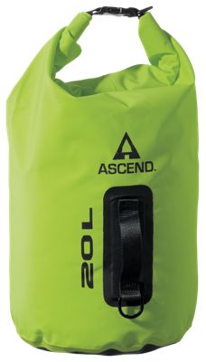 Ascend Heavy-Duty Round-Bottom Dry Bag - Lime Green - 20 Liters