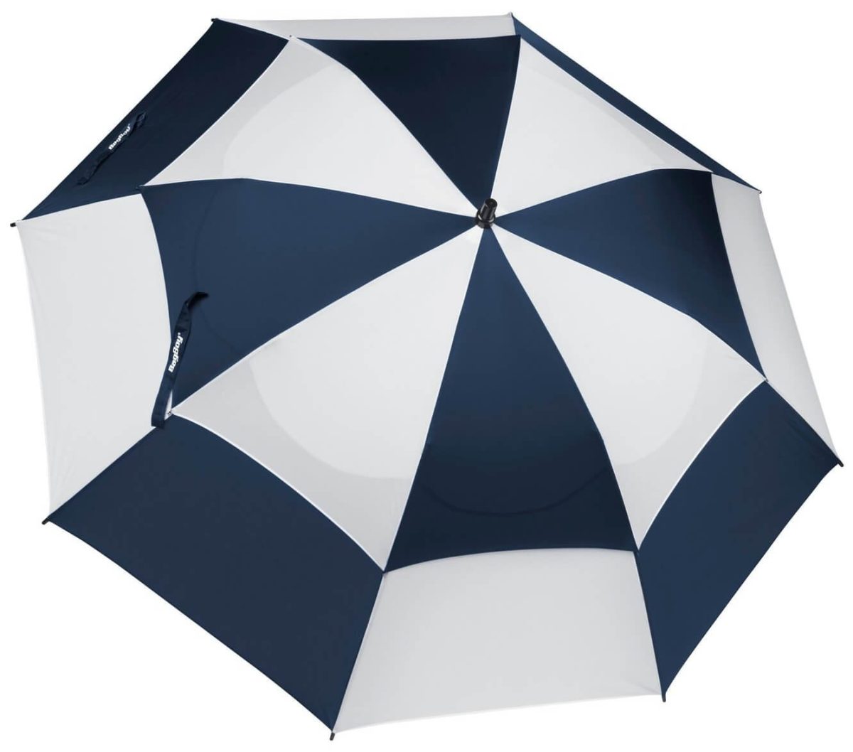 Bag Boy 62" Wind Vent Golf Umbrella in Navy/White