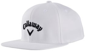 Callaway Men's Flat Bill Snapback Golf Hat in White