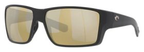 Costa Del Mar Reefton PRO 580G Glass Polarized Sunglasses - Matte Black/Sunrise Silver Mirror - Large