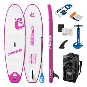 Cressi Element Inflatable Stand-Up Paddleboard Set - White/Pink - 9'2"