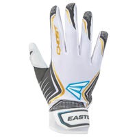 Easton Ghost Women's Fastpitch Batting Gloves in White/Gold Size Large