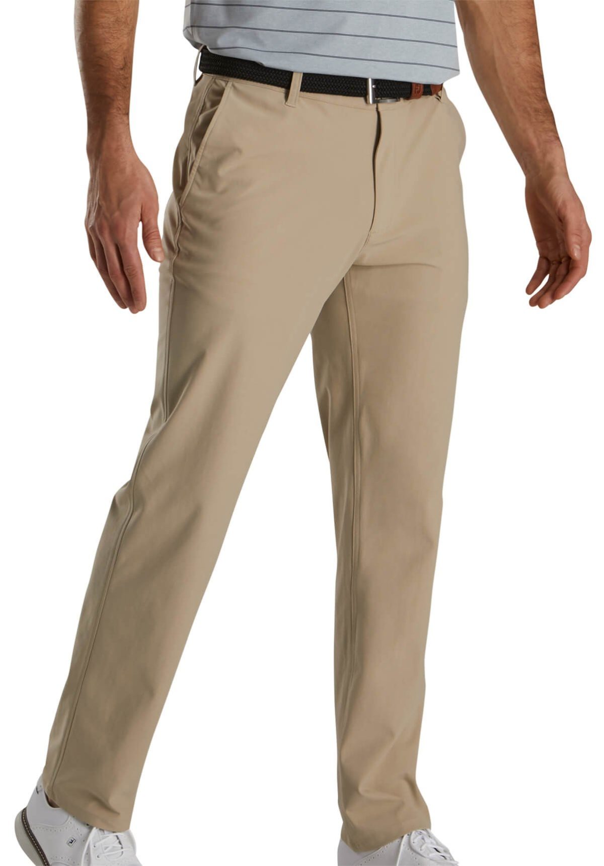 FootJoy Men's Performance Knit Golf Pants, 100% Polyester in Khaki, Size 30x30