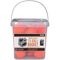Franklin High Density Street Hockey Ball Bucket - 15 Pack in Orange