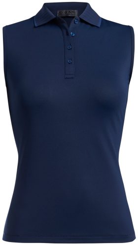 G/FORE Women's Sleeveless Pique Golf Polo, Spandex/Polyester in Twilight, Size XL