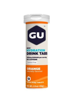GU Sports | Electolyte Drink Tablets - 8 Box | Orange | 8 Tube Box