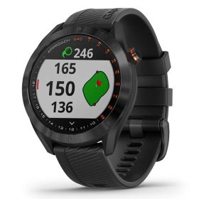 Garmin Approach S40 GPS Golf Watch - Black Stainless Steel with Black Band